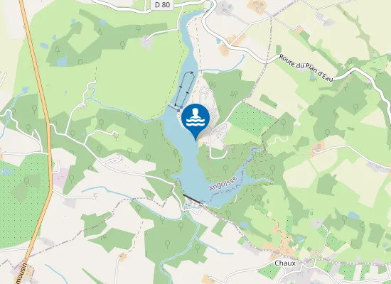 Map of PLAN D'EAU DE ROUFFIAC