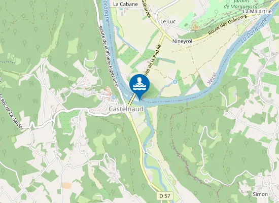 Map of PLAGE DE CASTELNAUD