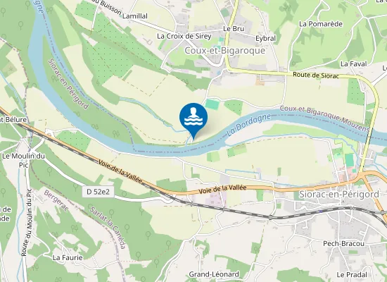 Map of DORDOGNE PLAGE DE COUX