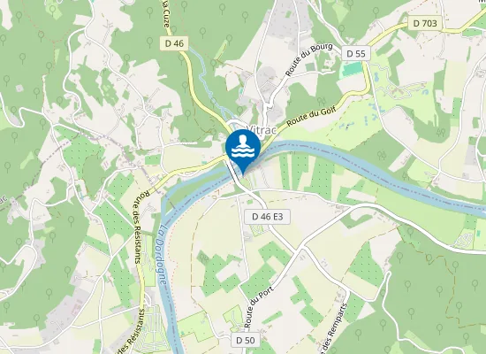 Map of PLAGE DU PONT DE VITRAC