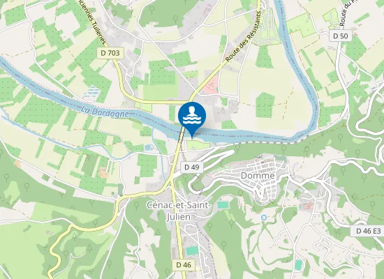 Map of PLAGE DU CAMPING MUNICIPAL DE CENAC