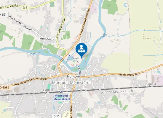 Map of COMPLEXE TOURISTIQUE ET DE LOISIRS DE MONTPON