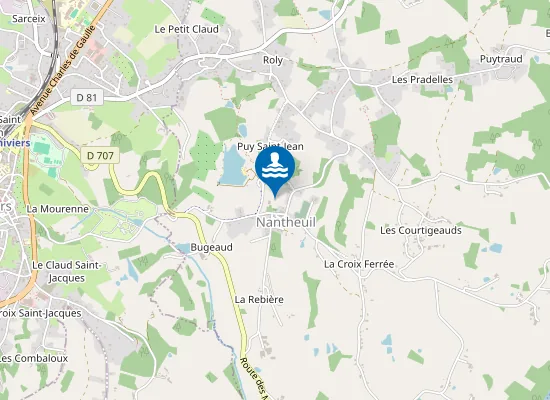 Map of ETANG COMMUNAL DE NANTHEUIL