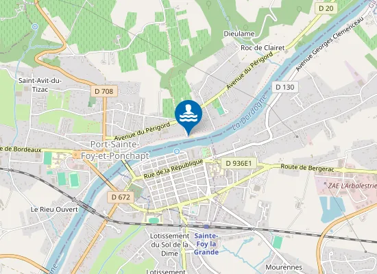 Map of PLAGE DES BARDOULETS PORT STE FOY