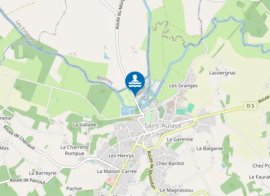 Map of CAMPING MUNICIPAL DE ST AULAYE