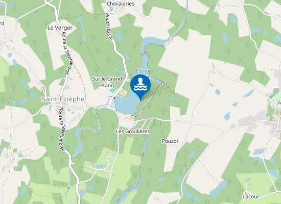 Map of GRAND ETANG DE ST ESTEPHE