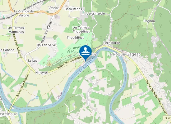 Map of PLAGE AVAL BOURG DE LA ROQUE GAGEAC