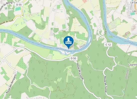 Map of DORDOGNE PLAGE DE CAUDON