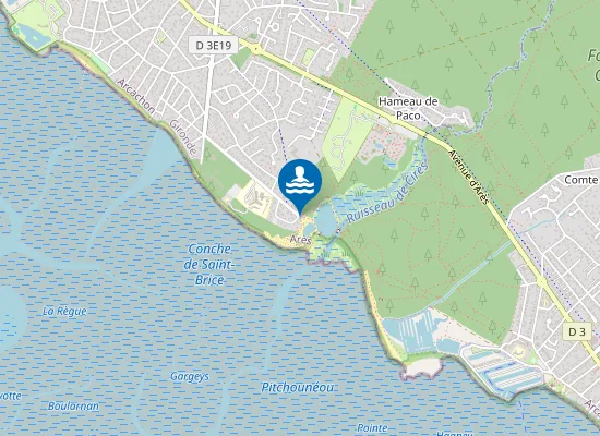 Map of BAIGNADE AMENAGEE D'ARES