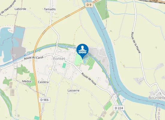 Map of BAIGNADE AMENAGEE DE FONTET