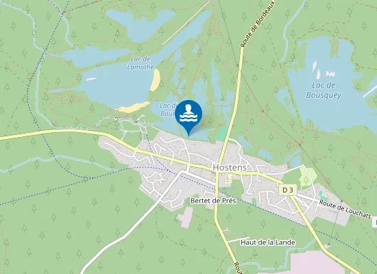 Map of LAC DEPARTEMENTAL D'HOSTENS