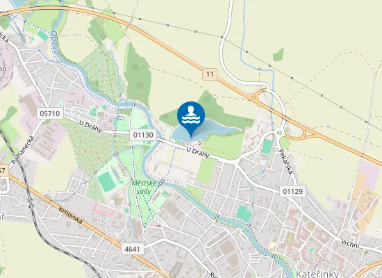 Map of Stříbrné Jezero