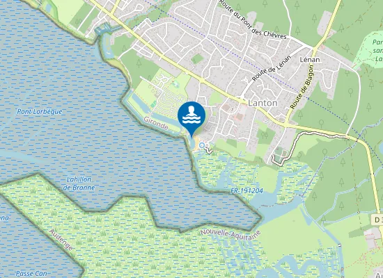 Map of BAIGNADE AMENAGEE DE LANTON