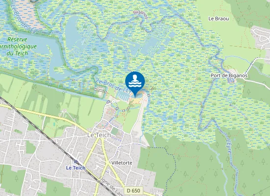 Map of BAIGNADE AMENAGEE DU TEICH