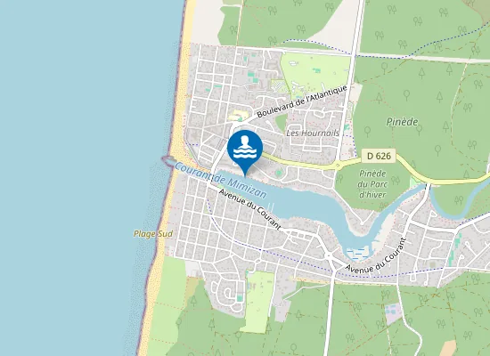 Map of PLAGE DU COURANT