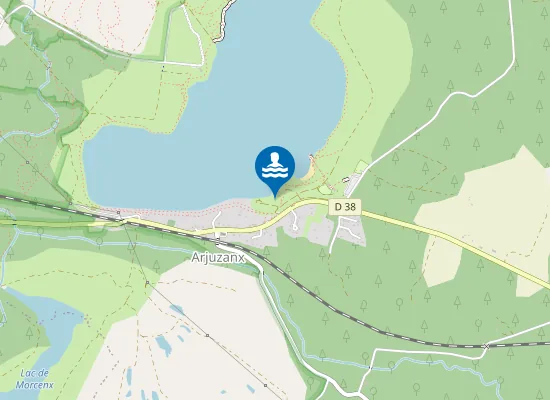 Map of LAC D'ARJUZANX