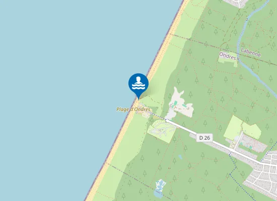 Map of PLAGE D'ONDRES
