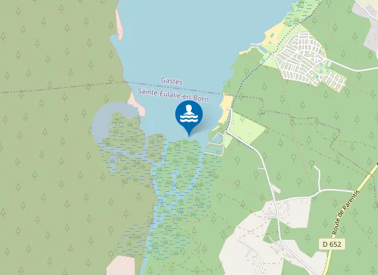 Map of PLAGE DE SAINTE EULALIE EN BORN