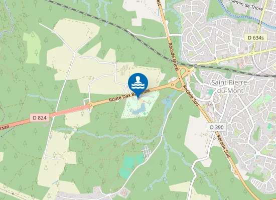 Map of BASE DE LOISIRS DU MARSAN