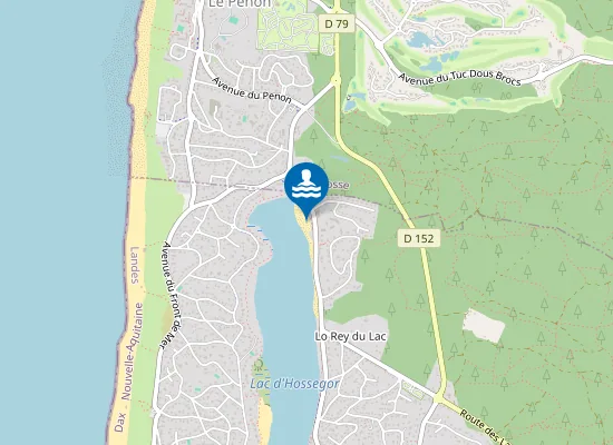 Map of PLAGE DU REY (LAC MARIN)