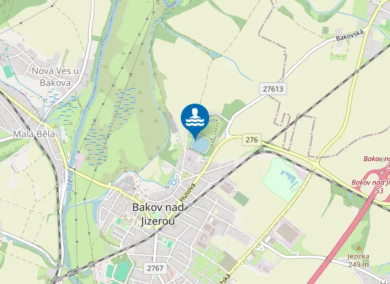 Map of Písník Bakov Nad Jizerou