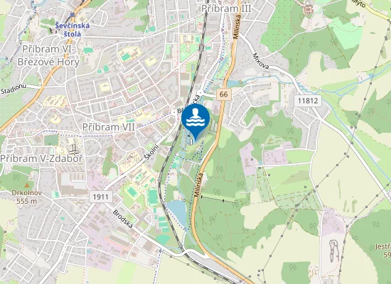 Map of Příbram - Nový Rybník