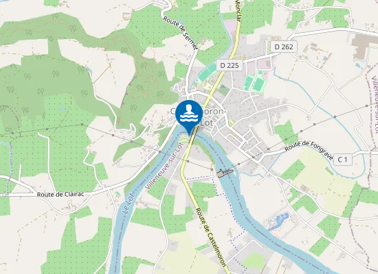 Map of PLAGE DE CASTELMORON LOT