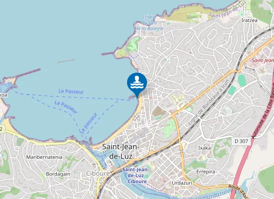 Map of GRANDE PLAGE NORD-CALE AUX CHEVAUX