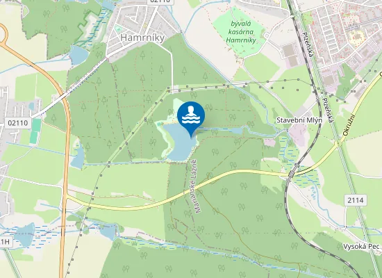 Map of Lido Hamrníky Mariánské Lázně