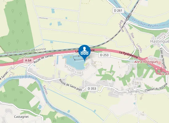 Map of LAC DE SAMES-DOMAINE DES NYMPHES