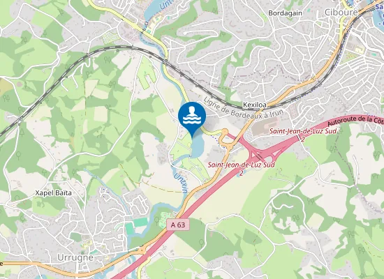 Map of LARROULETA PLAGE - URRUGNE