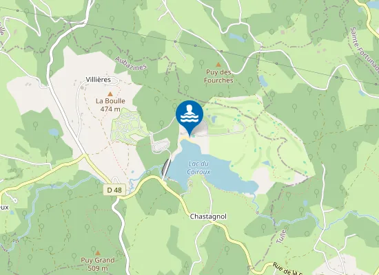 Map of PLAN D'EAU DU COIROUX