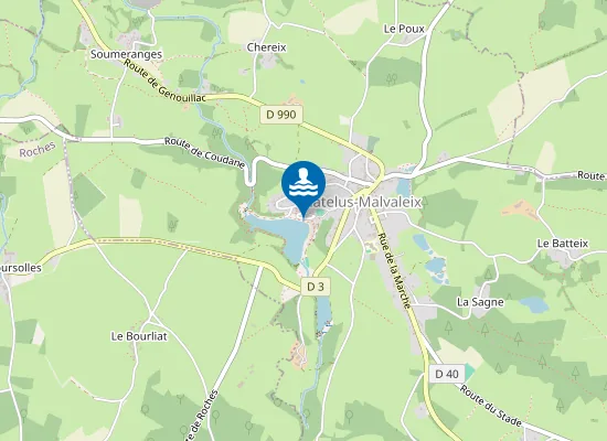 Map of PLAN D'EAU DE LA ROUSSILLE