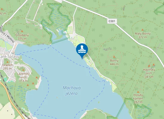 Map of Máchovo Jezero - Borný