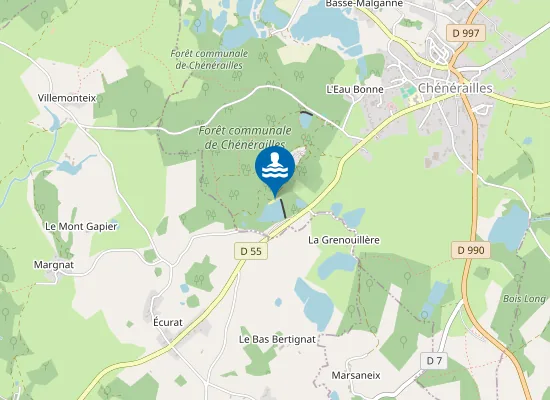 Map of PLAN D'EAU DE LA FORET