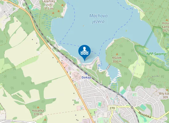 Map of Máchovo Jezero - Doksy