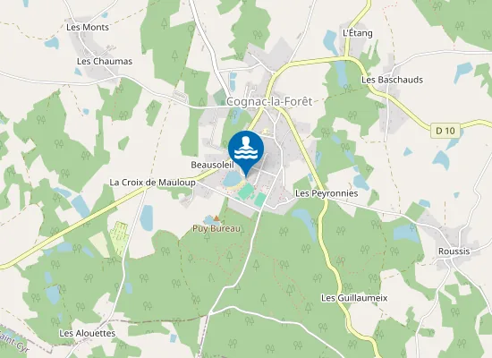 Map of PLAN D'EAU DE COGNAC-LA-FORET
