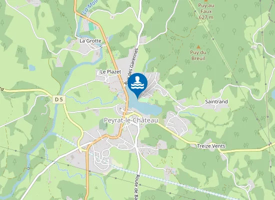 Map of ETANG DU BOURG DE PEYRAT-LE-CHATEAU