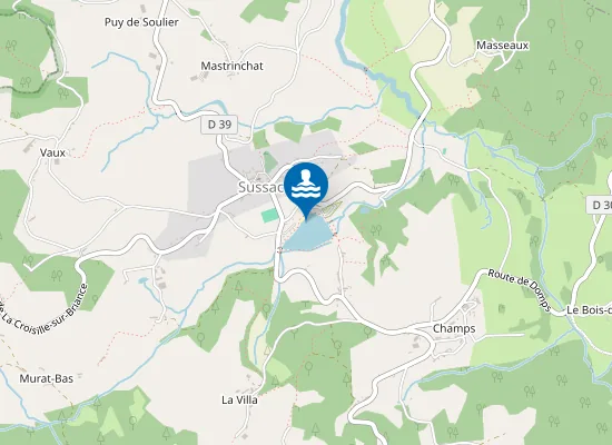 Map of PLAN D'EAU DE SUSSAC
