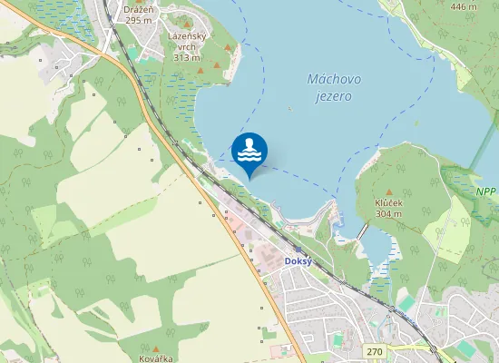 Map of Máchovo Jezero - Pláž Hotelu Port