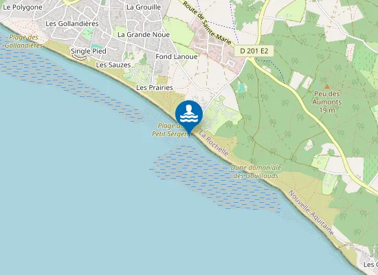 Map of PLAGE DES GROS JONCS