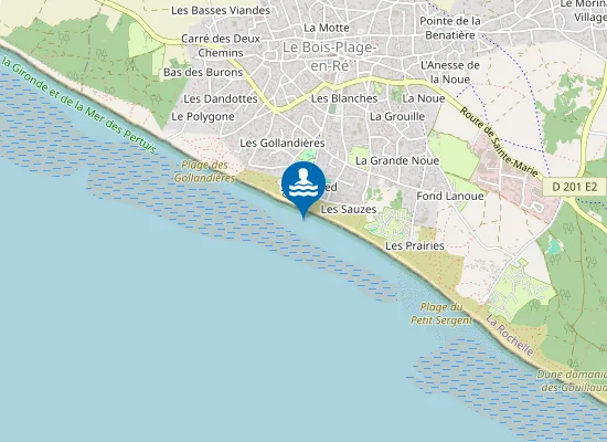 Map of PLAGE DES GOLLANDIERES