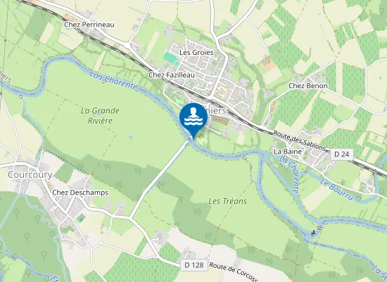 Map of BAIGNADE RIVE DROITE CHARENTE NIVEAU BOURG