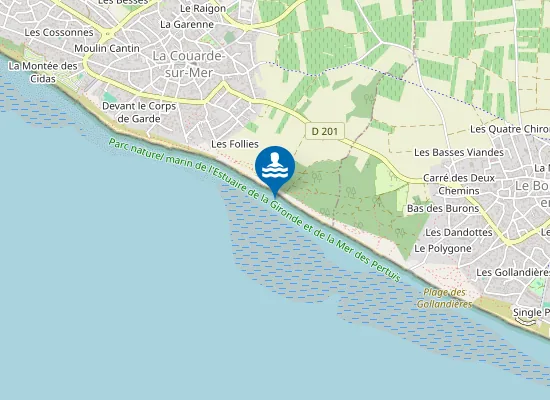 Map of PLAGE DE PEU-BERNARD