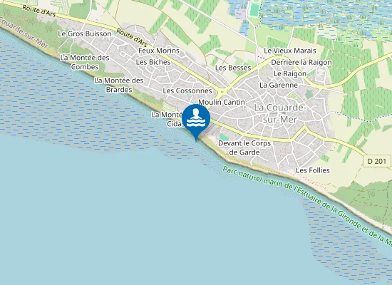 Map of PLAGE DU PEU RAGOT