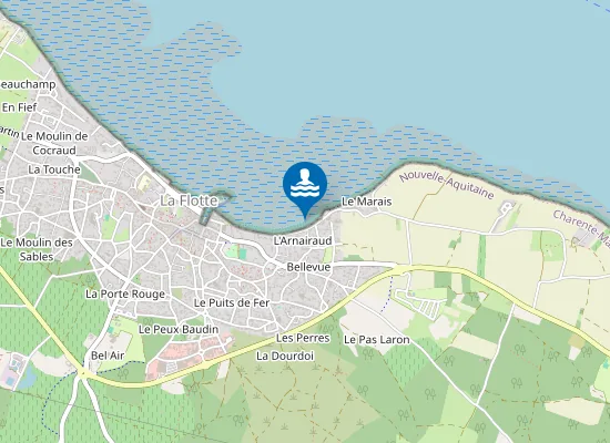 Map of PLAGE DE L'ARNERAULT