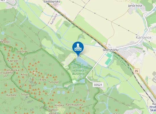 Map of Koupaliště Sedmihorky