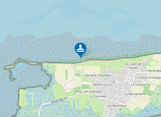 Map of PLAGE DES PAS DES GAUDINS