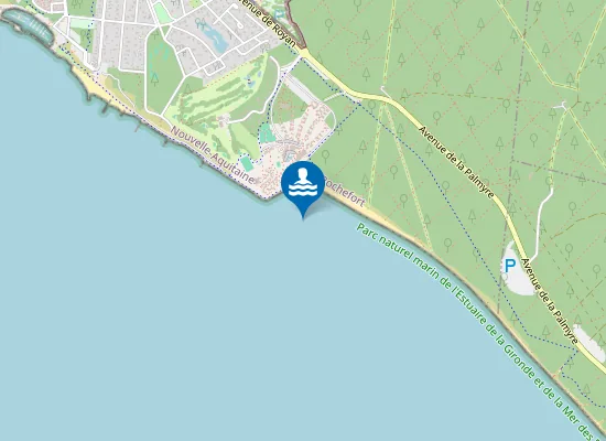 Map of PLAGE DES PINS DU CORDOUAN