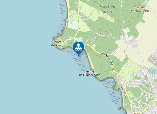 Map of PLAGE DE SUZAC